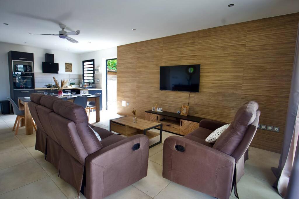 Villa Du Beau Vallon 2 Jacuzzi Privatif Et Piscine Chauffee Partagee Saint Benoit Exterior photo