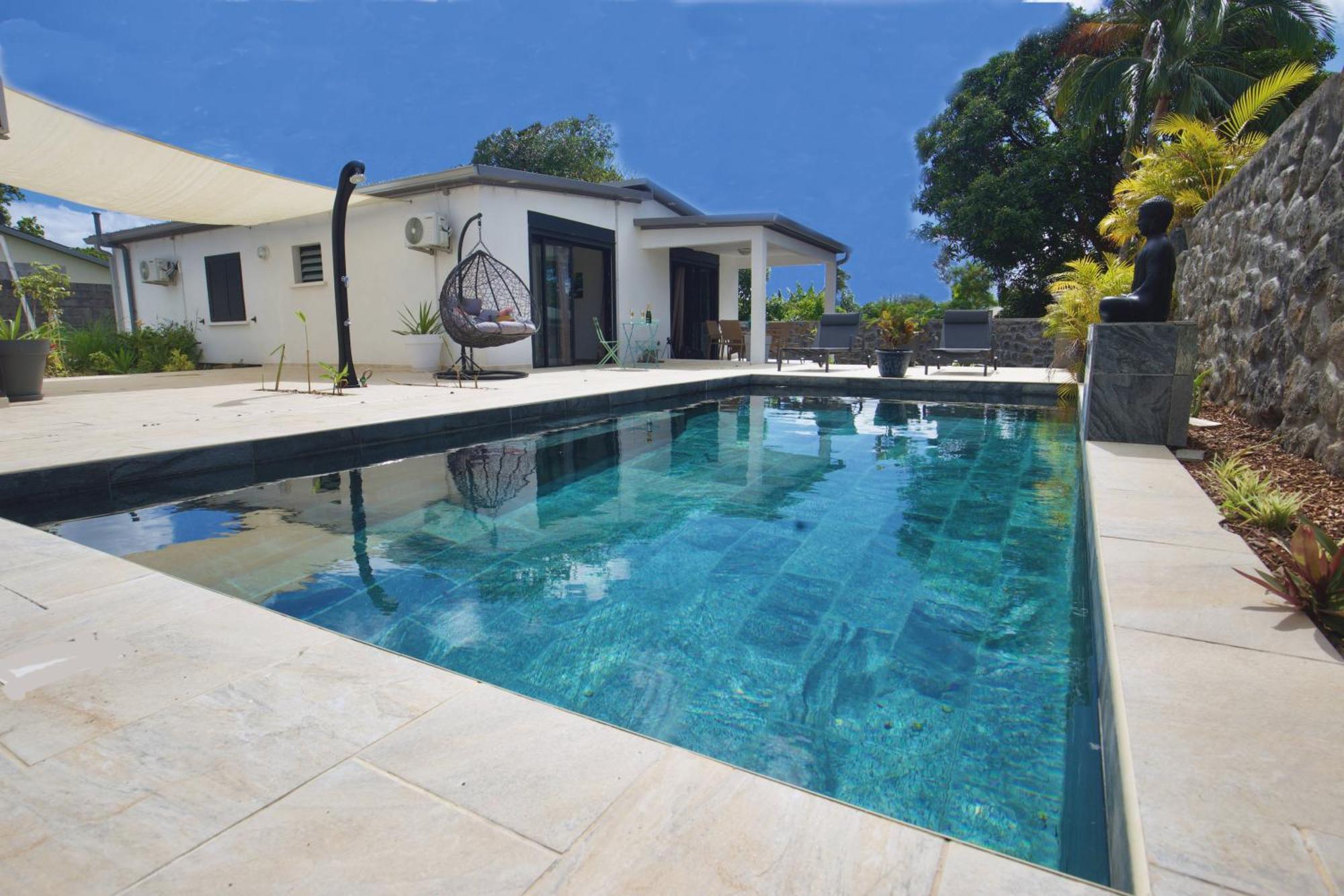Villa Du Beau Vallon 2 Jacuzzi Privatif Et Piscine Chauffee Partagee Saint Benoit Exterior photo